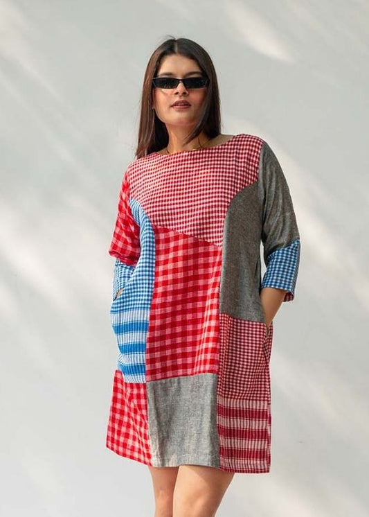 Colourblock Cotton Dress