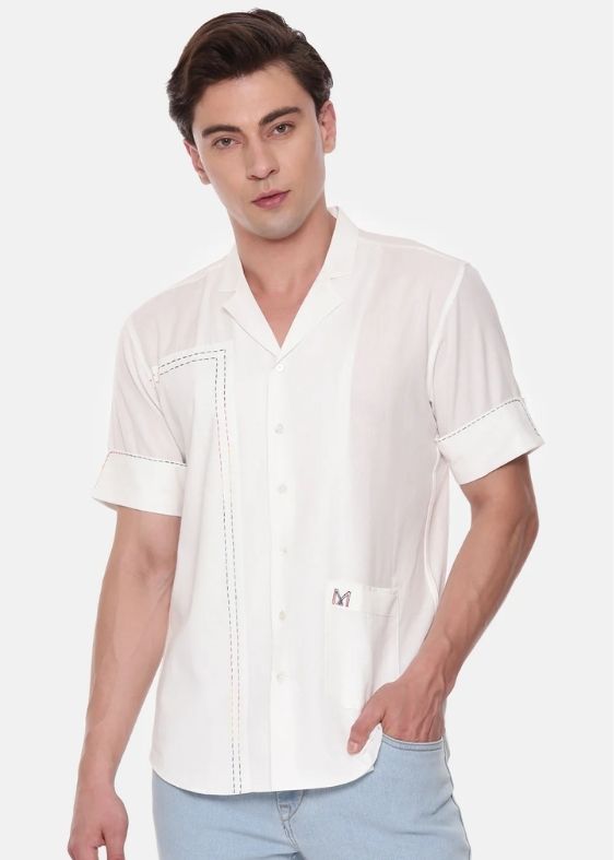 White Short Sleeve Shirt - MM0836