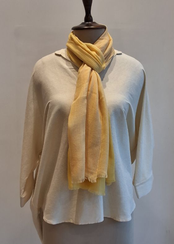 Yellow Shaded Cashmersilk Stole