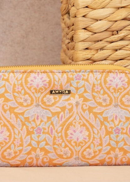 Nyra Embroidered Wallet Mustard - AM-ZW-0824-0003