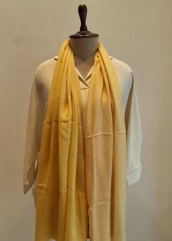 Yellow Shaded Cashmersilk Stole