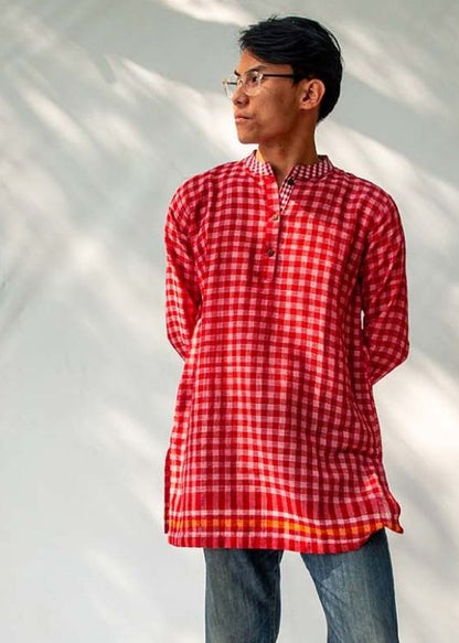 Classic Red Unisex Kurta