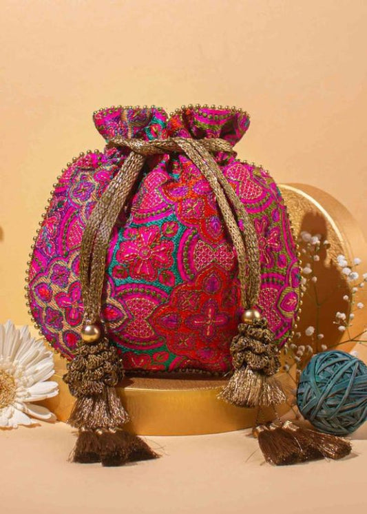 Amna potli bag-pink