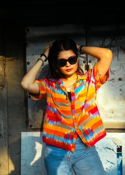 Multicolour Cropped Shirt