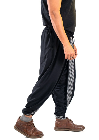 Black / Black Dual Dhoti Pants