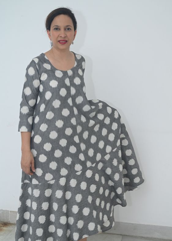 Grey Ikat dress