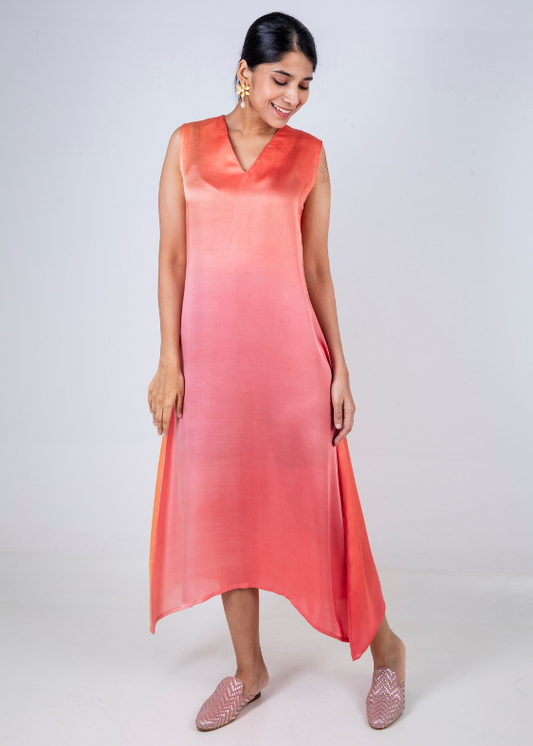 Sunset Sleeveless Ombre Modal Dress