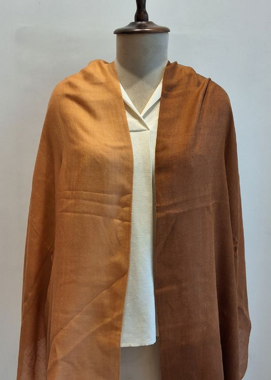 Brown and Orange Shaded Cashmersilk Stole