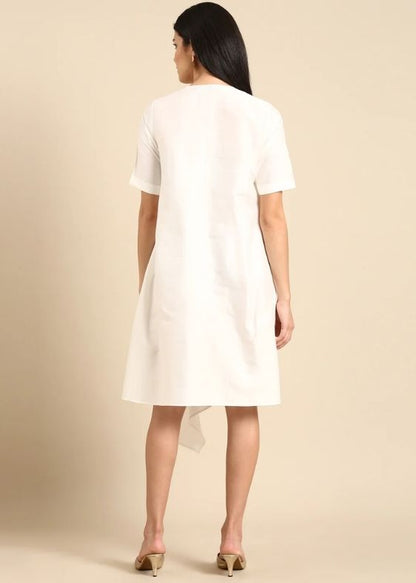 Ivory Cotton Dress-AS0677