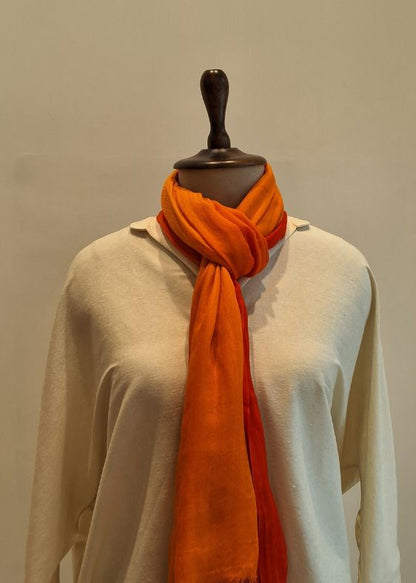 Orange Shaded Cashmersilk Stole