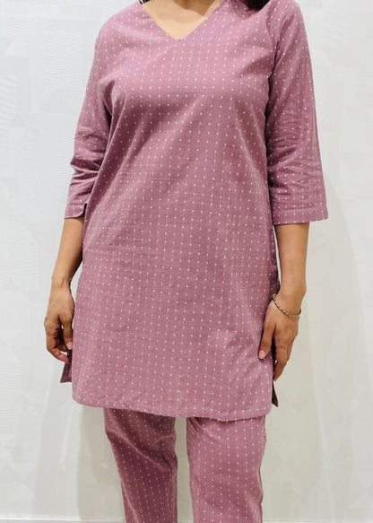 Purple cotton tunic