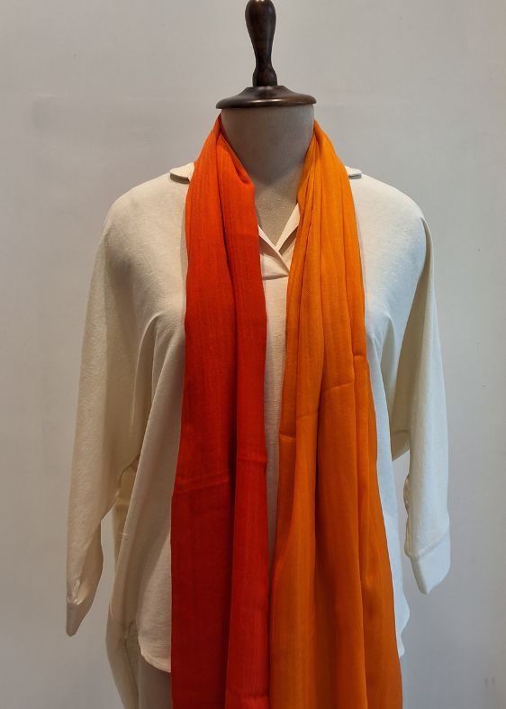 Orange Shaded Cashmersilk Stole