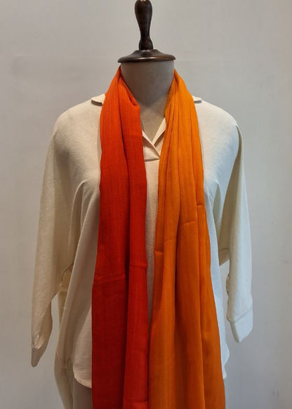 Orange Shaded Cashmersilk Stole