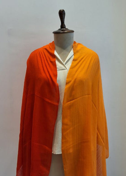 Orange Shaded Cashmersilk Stole