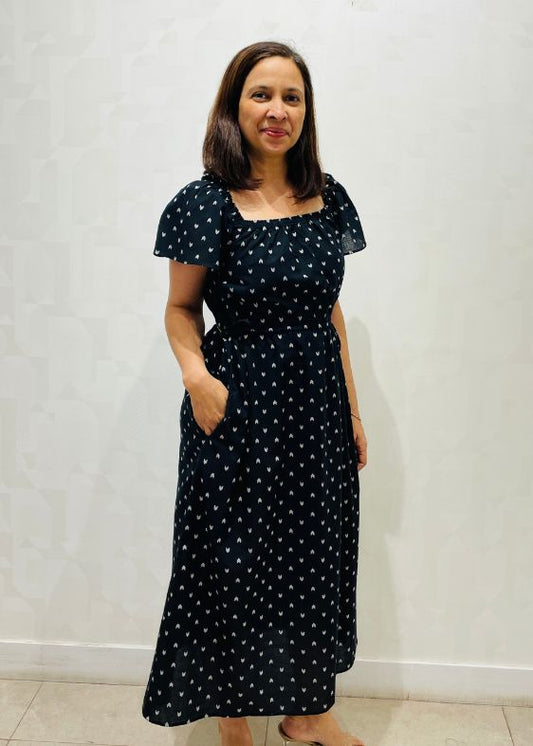 Uniqlo black & white dress