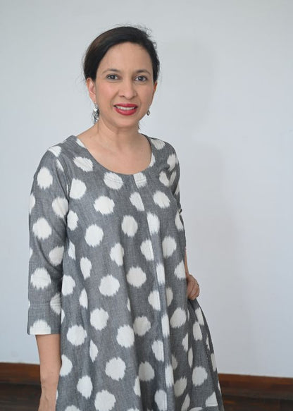 Grey Ikat dress