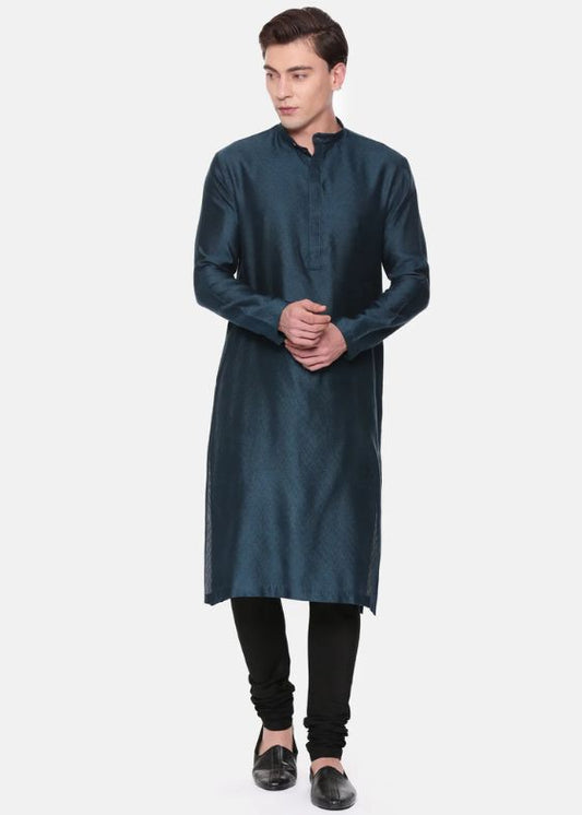 Blue Jaquard kurta set