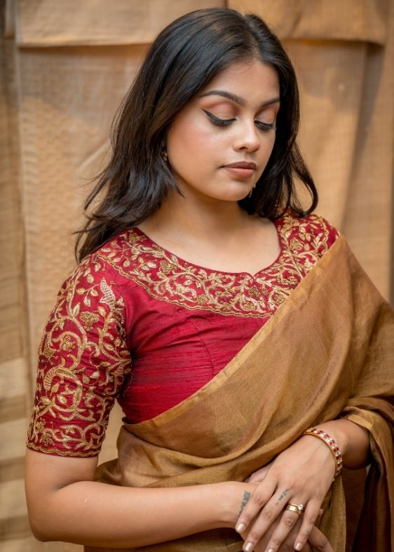 Gold Silk Tissue Saree