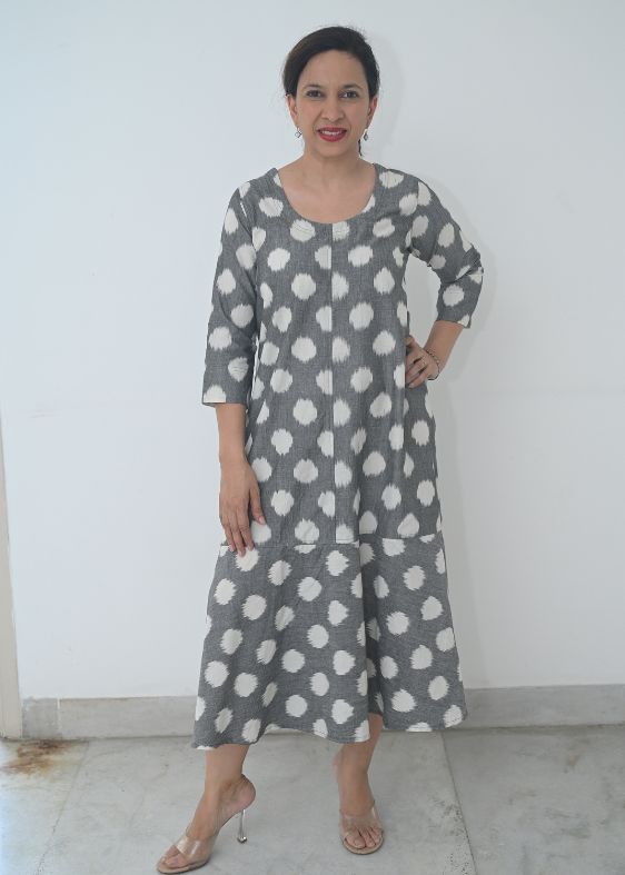 Grey Ikat dress