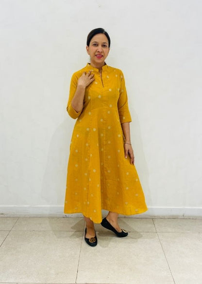 Yellow polka dots dress