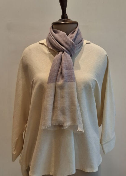 Off-White and Cream Cashmersilk Stole