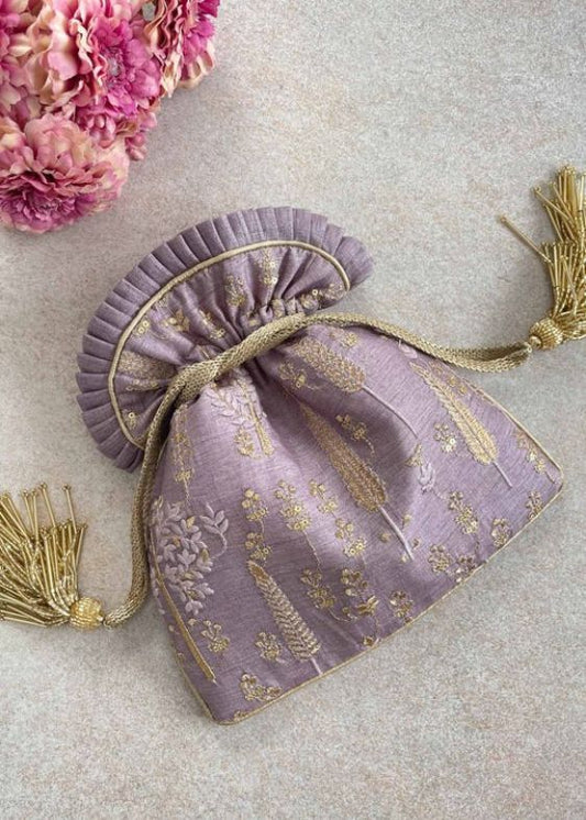 Arbre silk potli bag-Wisteria