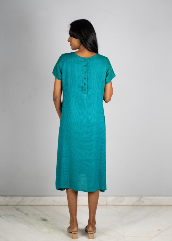 Green Cotton Dragon Fly Dress