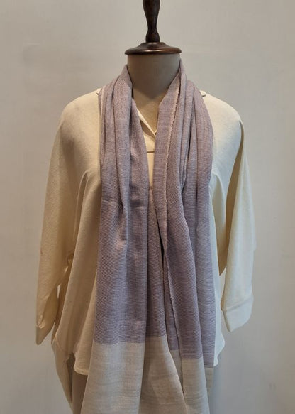 Off-White and Cream Cashmersilk Stole