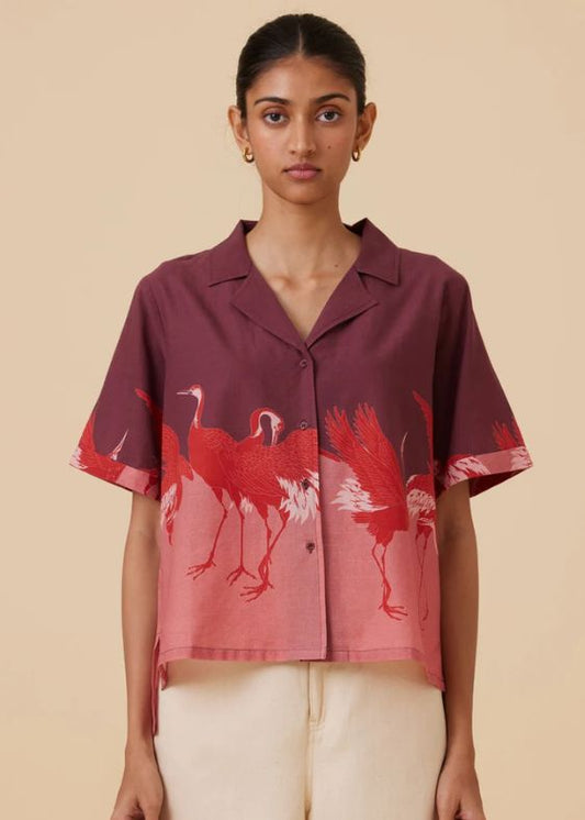 Farin Crane Print Shirt