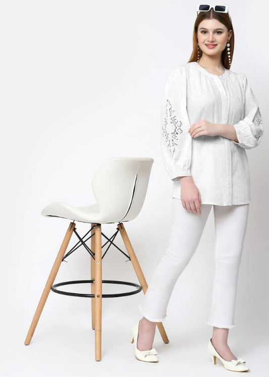 White embroidery Top- SS 2400