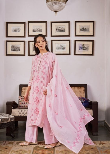 Pink Chanderi Suit