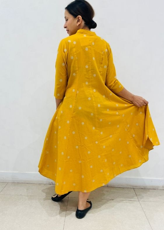 Yellow polka dots dress