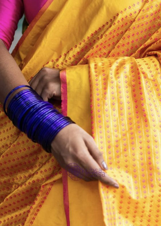 Yellow Kaluvur Ilkal saree