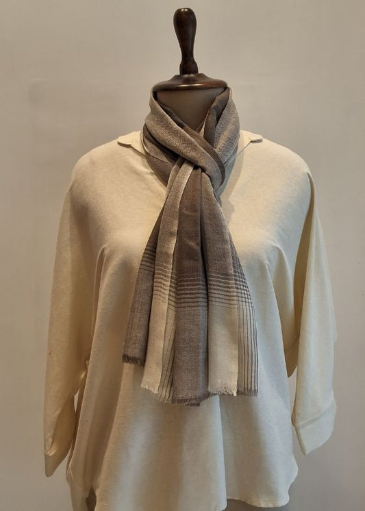 Brown and Beige Cashmersilk Stole