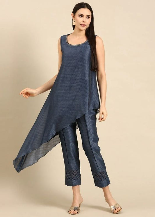 Indigo Chanderi Kota Top- ASST044