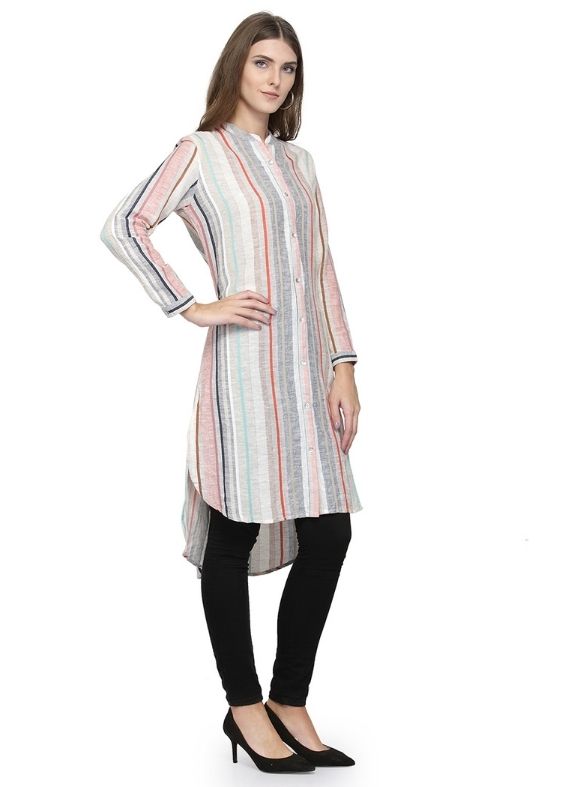 Multicolor stripes long kurta