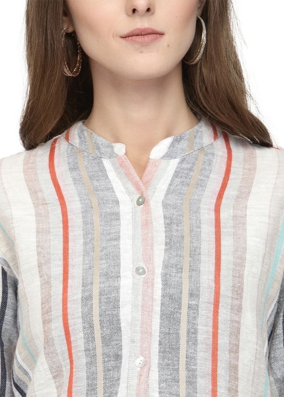 Multicolor stripes long kurta