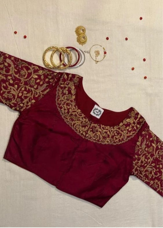 Maroon Seville Cathedral Blouse